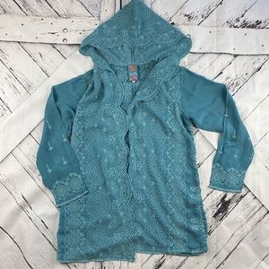 Johnny Was Woman’s Kimono With Hoodie Size M